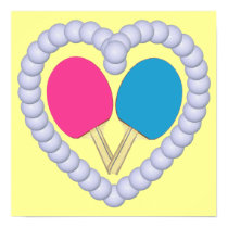 PB Ping Pong Paddle Heart