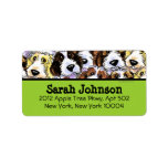 PBGV Dogs Dark Text Custom Color labels