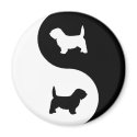 PBGV Ying Yang magnets by dogwiregifts PBGV Ying Yang magnets
