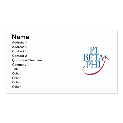 PBP Logo Business Card Template (front side)