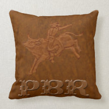 "PBR" Western Rodeo Pillow
