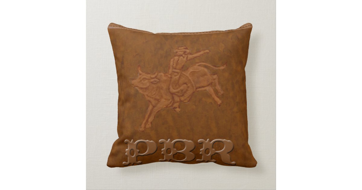 "PBR" Western Rodeo Pillow Zazzle