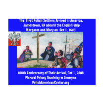 PC, 400th Anniversary Arrival of the First Polis.. postcards by firstpolesusa PC, 400th Anniversary Arrival of the First Polis.. postcards