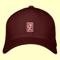 PC Ice Cream Man Logo (drk red/crm) embroidered hats