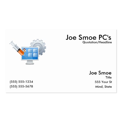 PC Shot Business Card (front side)