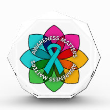 PCOS Awareness Matters Petals Acrylic Award