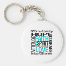PCOS Can't Take My Hope Collage Keychain