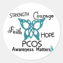 PCOS Celtic Butterfly 3 Stickers
