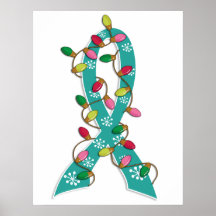 PCOS Christmas Lights Ribbon Poster