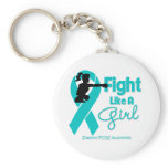 PCOS Fight Like A Girl  Knock Out keychains
