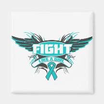 PCOS Fight Like a Girl Wings.png Magnets