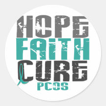 PCOS Hope Faith Cure Stickers