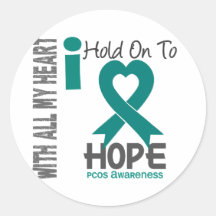PCOS I Hold On To Hope Round Stickers