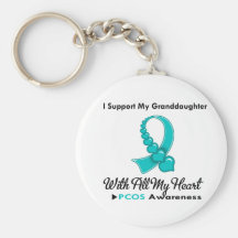 PCOS I Support My Granddaughter Keychains