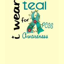 PCOS I Wear Teal For Awareness 43 t-shirts