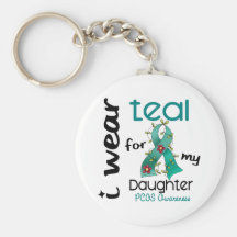 PCOS I Wear Teal For My Daughter 43 Keychains