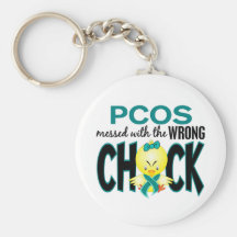 PCOS Messed With The Wrong Chick Key Chain