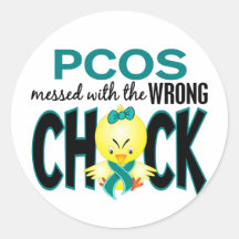 PCOS Messed With The Wrong Chick Sticker