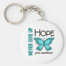 PCOS Never Give Up Hope Butterfly 4.1 Key Chains