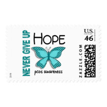 PCOS Never Give Up Hope Butterfly 4.1 Postage Stamps