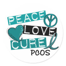 PCOS Peace Love Cure 1 stickers