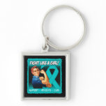 PCOS Rosie Riveter - Fight Like a Girl Keychains