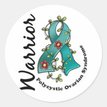 PCOS Warrior 15 Round Stickers