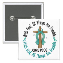 PCOS With God Cross Button