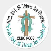 PCOS With God Cross Sticker