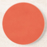 pd16red BRIGHT ORANGE POLKA DOT PATTERN RETRO TEMP coasters