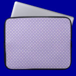 pd18 PERIWINKLE LILAC WHITE POLKADOTS POLKA DOT PA laptop sleeves