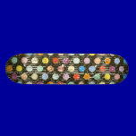 pd21 GRUNGE COLORFUL POLKADOTS PATTERNS CIRCLES TE skateboards