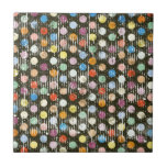 pd21 GRUNGE COLORFUL POLKADOTS PATTERNS CIRCLES TE tiles