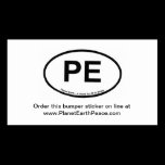 PE - Planet Earth Business Card business cards