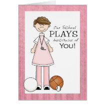 PE Teacher Thank You Card cards