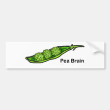 Pea Brain Bumper Stickers