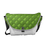 Pea green polka dots on green commuter bag