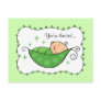 Pea In My Pod Baby Shower Postcard