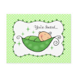 Pea In My Pod Baby Shower Postcard