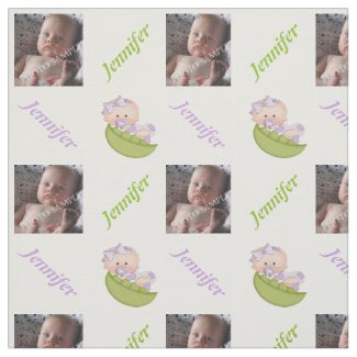Pea in the pod baby girl lavender nursery fabric