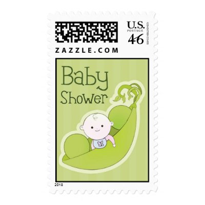 Pea in the Pod Baby Shower Postage by jamierushad