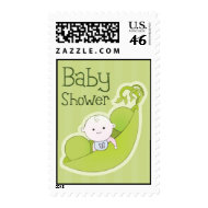 Pea in the Pod Baby Shower Postage stamp