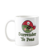 Pea Pirate Funny Cup mugs by BabyKidsTeesGifts Pea Pirate Funny Cup mugs