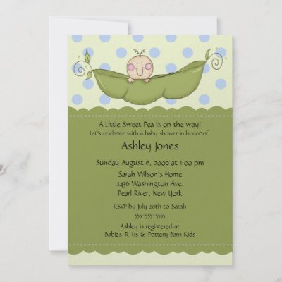   Baby Shower Invitations on Pea Pod Baby Boy Baby Shower Invitations By Celebrateitinvites