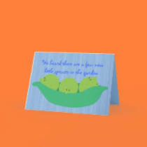 Pea Pod Pals New Baby Boys Congratulations Card