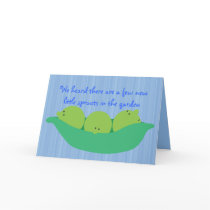 Pea Pod Pals New Baby Boys Congratulations Card
