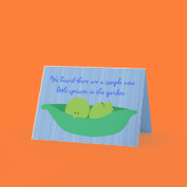 Pea Pod Pals New Baby Boys Congratulations Card