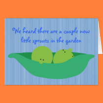 Pea Pod Pals New Baby Boys Congratulations Card cards