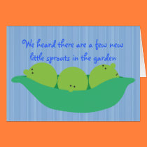 Pea Pod Pals New Baby Boys Congratulations Card cards