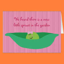 Pea Pod Pals New Baby Girl Congratulations Card cards